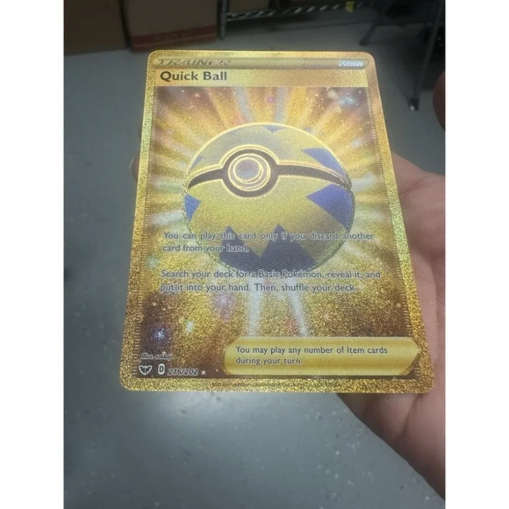 Quick Ball 216/202 NM Pokemon‎ Card TCG Gold Near mint See pics